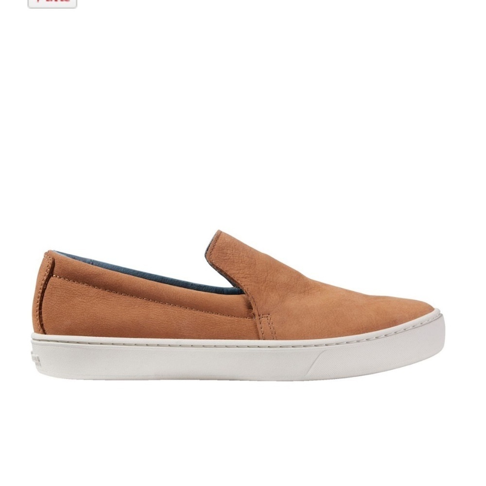 NWOT Women's Eco Bay Leather Slip-Ons - Light Coffee